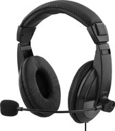 Deltaco Stereo Headset, USB, Over-Ear, Microphone, bulk - Black