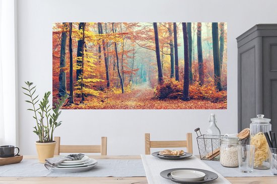 Stickers Stickers muraux - Forêt - Automne - Feuilles - 120x60 cm - Feuille adhésive