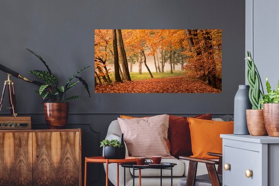 Stickers Stickers muraux - Feuilles - Automne - Forêt - 120x60 cm - Feuille adhésive