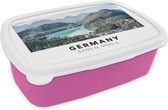 Broodtrommel Roze - Lunchbox - Brooddoos - Duitsland - Water - Bos - 18x12x6 cm - Kinderen - Meisje