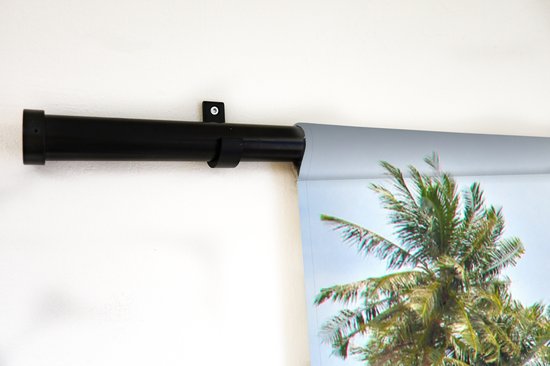 Wandkleed - Wanddoek - Strand - Kano - Palmboom - Tropical - 180x180 cm - Wandtapijt