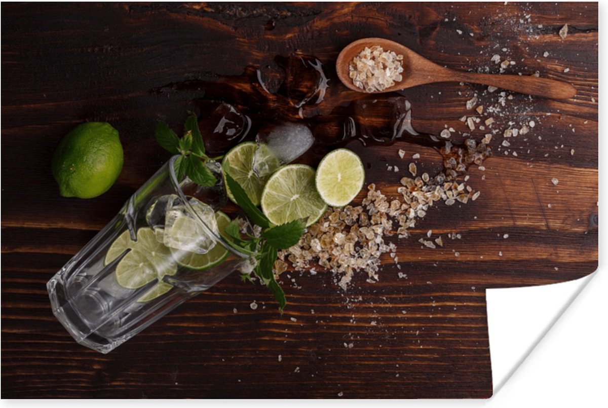 Poster Cocktail - Fruit - Limoen - 60x40 cm