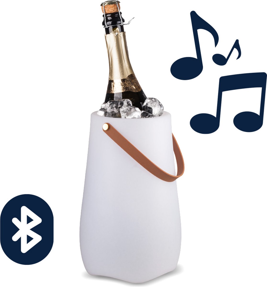 BluMill Wijnkoeler met Bluetooth Speaker - Flessenkoeler - Inclusief LED  Verlichting -... | bol.com