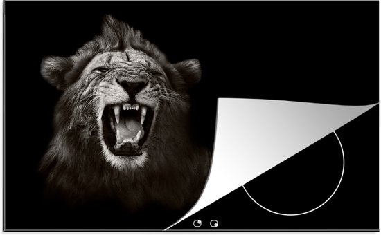 MuchoWow Inductiebeschermer - Inductie mat - Vinyl - Zwart - Donker - Effen - Kleur - 83x51.5 cm - Inductie beschermer