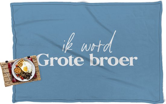 Picknickkleed - Buitenkleed - Ik word Grote broer - Spreuken - Grote