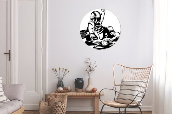 Une illustration d'une assiette en plastique Happy Carter Wall Circle ⌀ 60 cm - impression photo sur cercle mural / cercle vivant (décoration murale)
