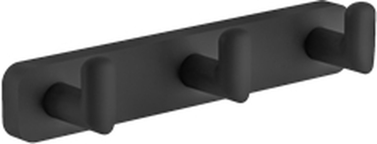 Eastbrook- Asti drievoudige badjashaak mat zwart 17,4cm breed