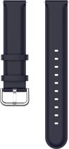 Leren bandje - geschikt voor Huawei Watch GT / GT Runner / GT2 46 mm / GT 2E / GT 3 46 mm / GT 3 Pro 46 mm / GT 4 46 mm / Watch 3 / Watch 3 Pro / Watch 4 / Watch 4 Pro - marineblauw