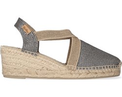 Toni Pons Triton Dames Espadrilles Plom | Grijs | Textiel | Maat 35 | TRITONplom