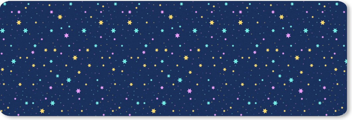 Muismat XXL 90x30 cm - Bureau onderlegger - Bureau mat Sterrenhemel - Sterren - Design - Bureaumat - Gaming mousepad xl - Bureaulegger groot - Computer deskmat