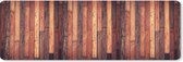 Muismat XXL - Bureau onderlegger - Bureau mat - Plank - Vintage - Patroon - 90x30 cm - XXL muismat