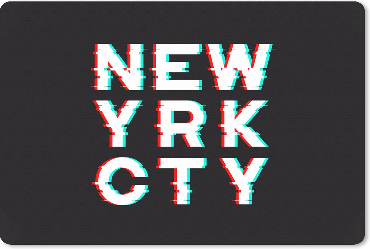 Muismat XXL 120x80 cm - Bureau onderlegger - Bureau mat New York - City - Rood - Bureaumat - Gaming mousepad xl - Bureaulegger groot - Computer deskmat
