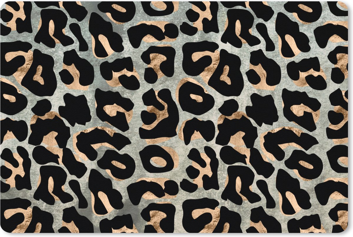 Muismat XXL 120x80 cm - Bureau onderlegger - Bureau mat Dierenprint - Panter - Luxe - Bureaumat - Gaming mousepad xl - Bureaulegger groot - Computer deskmat