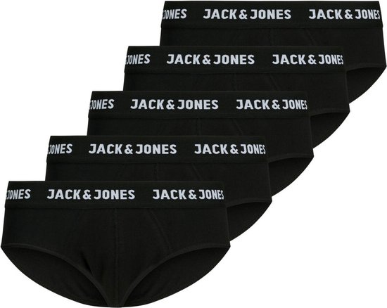 Jack & Jones Heren Slips JACSOLID Briefs 5-Pack Zwart - Maat S
