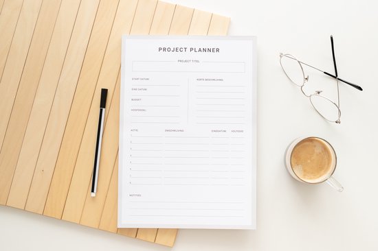 Planbooks - Project Planner - A4 - To Do - Deskplanner - Doelen Planner