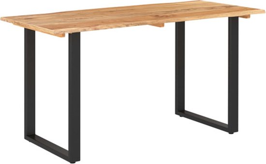 vidaXL - Eettafel - 140x70x76 - cm - massief - acaciahout