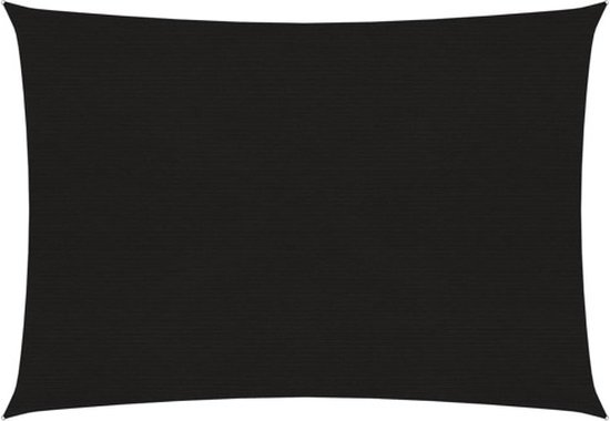 VDXL Zonnezeil 160 g/m² 4x5 m HDPE zwart