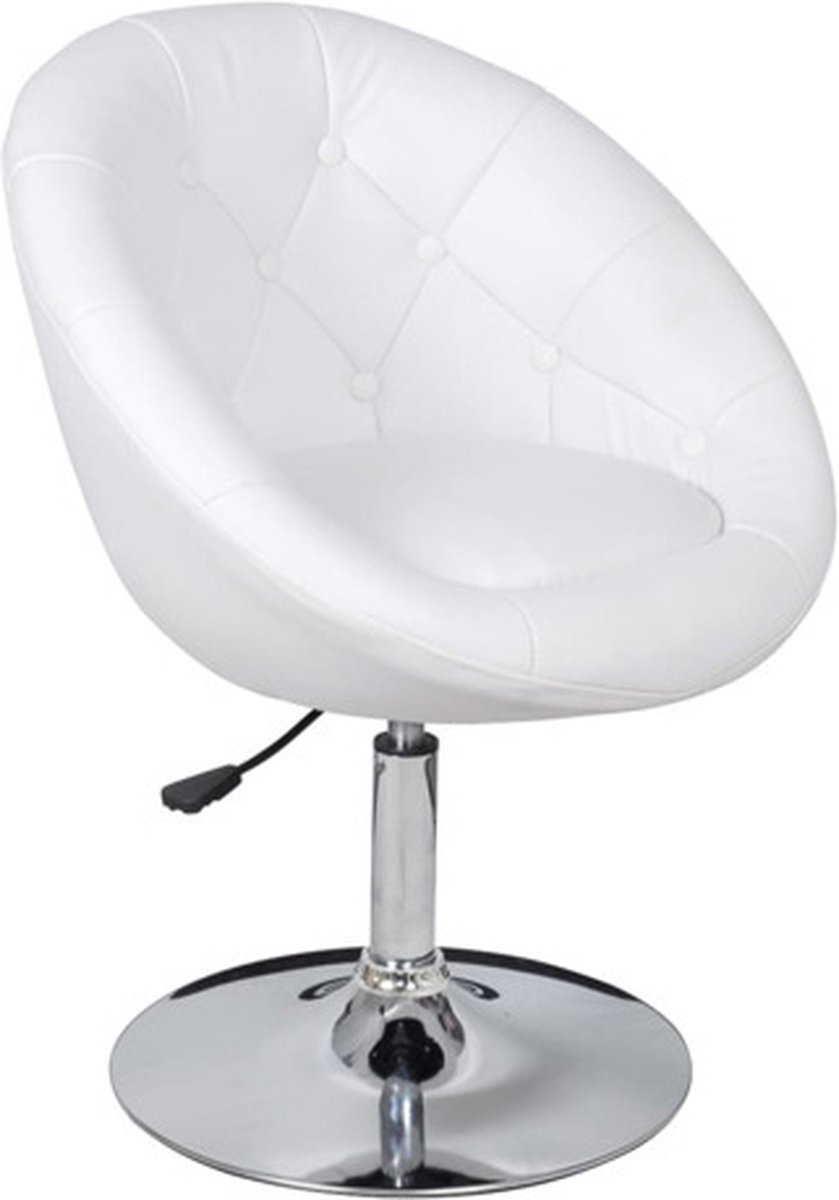 vidaXL - Barkruk - kunstleer - wit