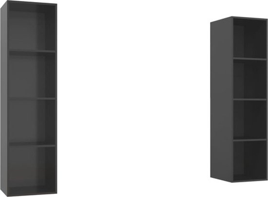 Tv-meubel 100x30x30 cm bewerkt hout hoogglans zwart kopen