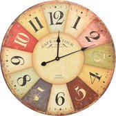 vidaXL - Wandklok - vintage - stijl - 60 - cm - meerkleurig