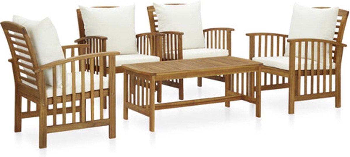 Vidaxl Loungeset Wit Tuinset