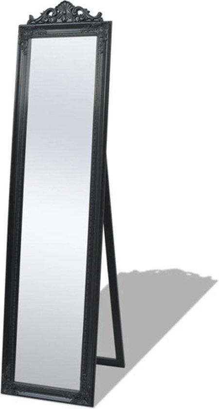 vidaXL Vrijstaande spiegel Barokstijl 160x40cm zwart | bol.com