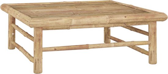 vidaXL - 6-delige - Loungeset - met - crèmewitte - kussens - bamboe