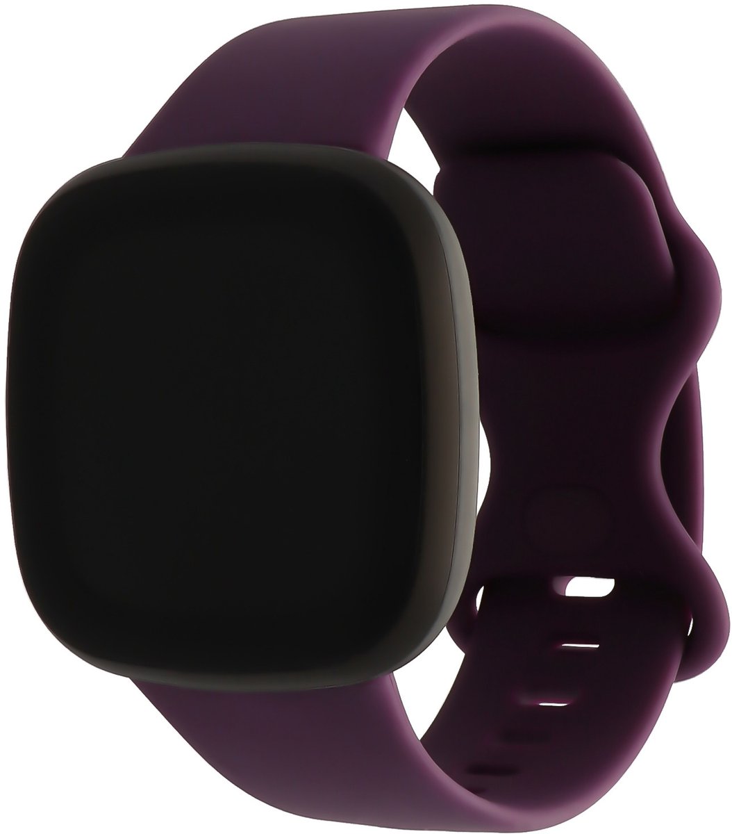 123watches sport band - donkerpaars - ML - Geschikt voor Fitbit Versa 3 & 4 / Sense