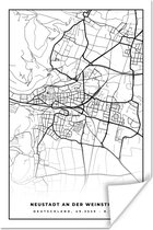 Affiche Neustadt an der Weinstraße - Plan de la ville - Plan d'étage - Carte - 60x90 cm