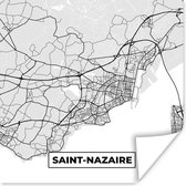 Affiche Saint-Nazaire - Carte - France - Carte - Plan de ville - 75x75 cm