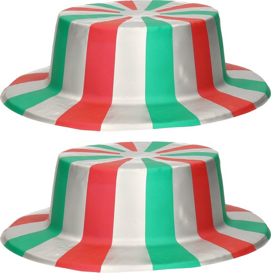 2x chapeaux en plastique sur le thème du drapeau Italie pour adultes -  Articles de... | bol.com