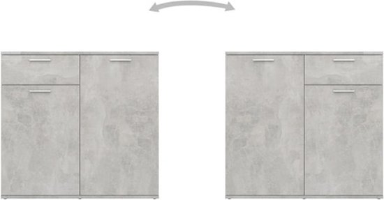 vidaXL Buffet 160x36x75 cm aggloméré gris béton