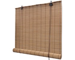 vidaXL - Rolgordijn - 140x220 - cm - bamboe - bruin