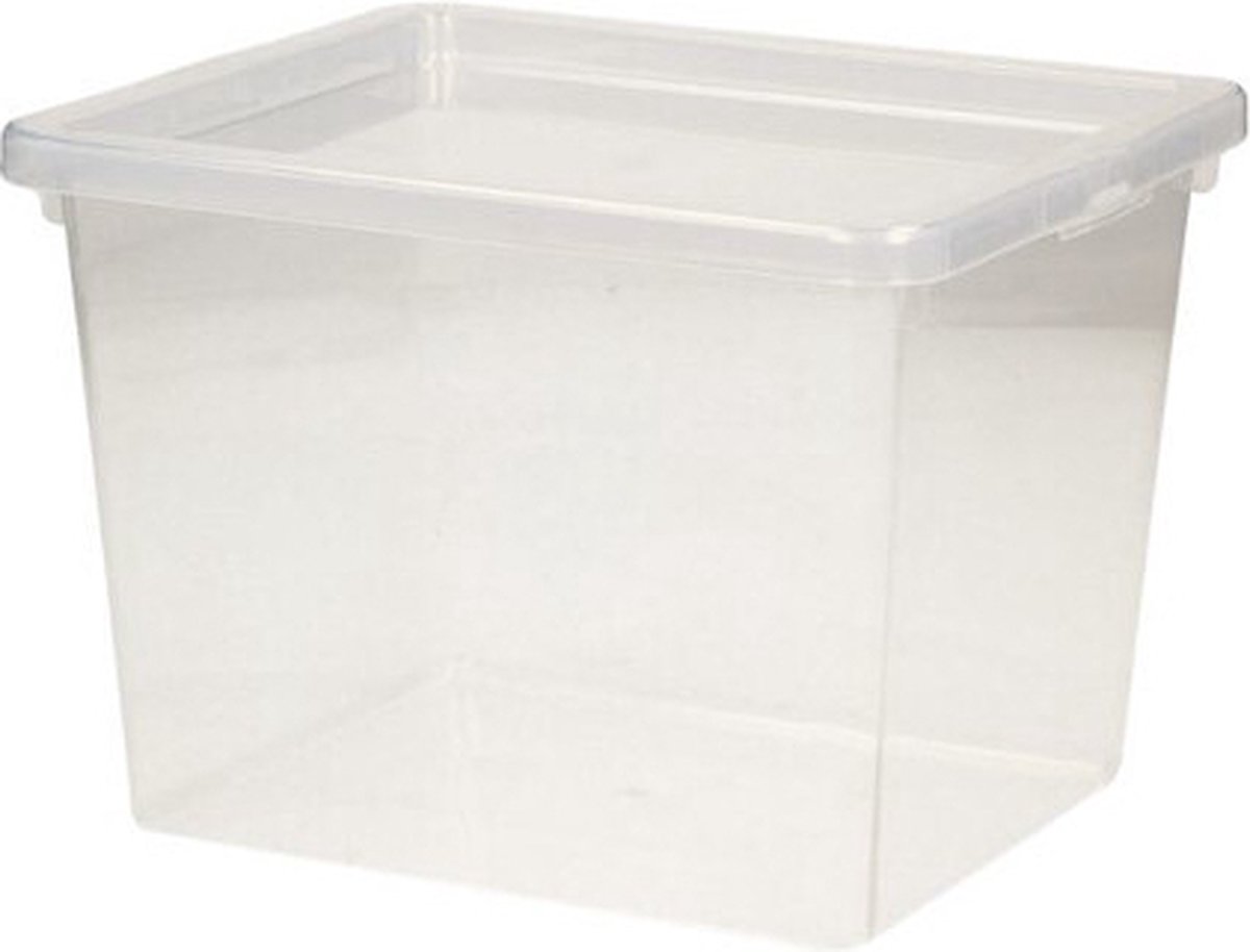 Doos met deksel Basic Box Plast Team 3L transparant