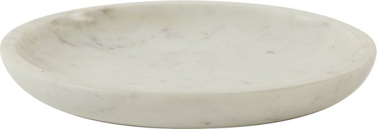 Bloomingville Harmonia White Marble Bowl, 17.5 x 6 cm, Elegant Decorative and Serving Piece