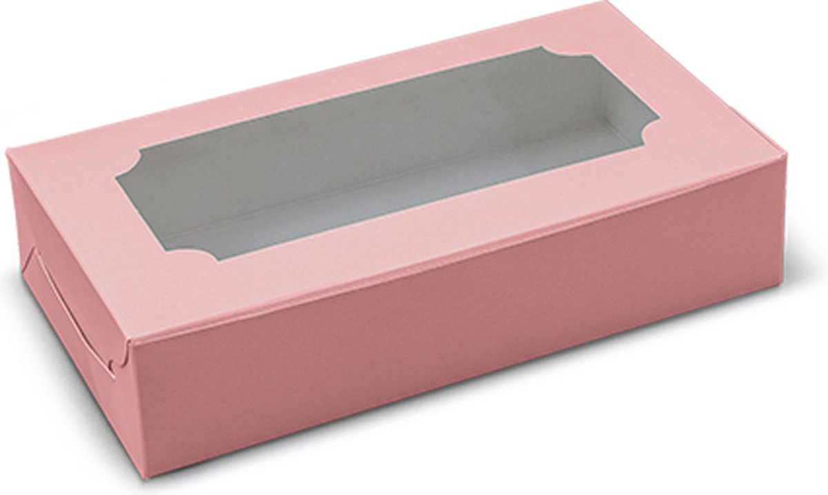 Roze sweetsbox - 23 x 12,5 x 5 cm (10 stuks)