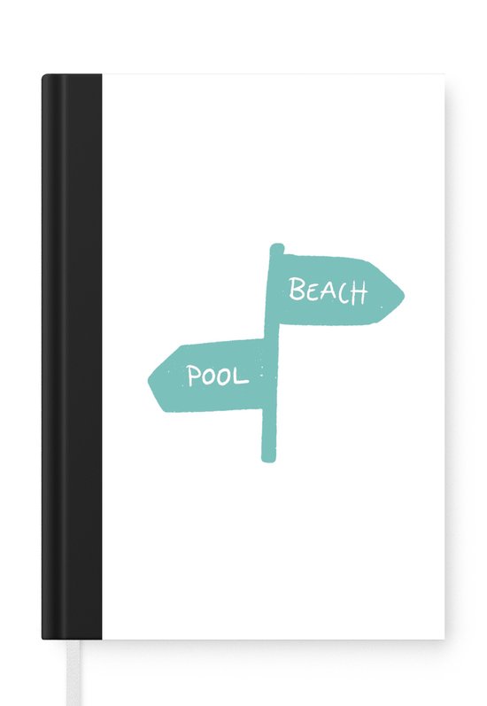 Notebook Am Strand Notitieboek - Schrijfboek - Wegwijzer - Strand - Zwembad ...