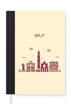 Notitieboek - Schrijfboek - Split - Kroatië - Skyline - Notitieboekje klein - A5 formaat - Schrijfblok