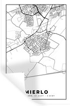 Muurstickers - Sticker Folie - Mierlo - Plattegrond - Kaart - Stadskaart - 20x30 cm - Plakfolie - Muurstickers Kinderkamer - Zelfklevend Behang - Zelfklevend behangpapier - Stickerfolie