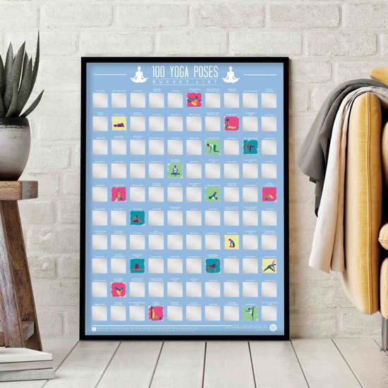 Affiche à gratter 100 poses de yoga