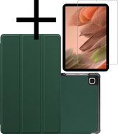Hoesje Geschikt voor Samsung Galaxy Tab S6 Lite Hoesje Case Hard Cover Hoes Book Case Met Screenprotector - Donkergroen.