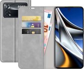 Xiaomi Poco X4 Pro Bookcase hoesje - Just in Case - Effen Grijs - Kunstleer