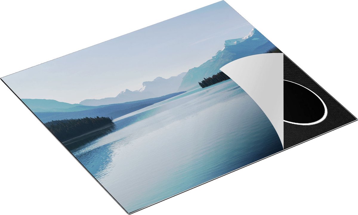 Chefcare Inductie Beschermer Meer bij de Bergen in Alberta, Canada - 58,3x51,3 cm - Afdekplaat Inductie - Kookplaat Beschermer - Inductie Mat