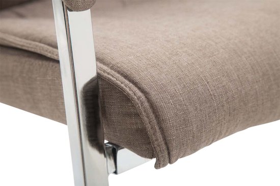 CLP XXL Anubis Set de 2 Chaises de salle à manger - Tissu Taupe