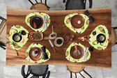 Placemat organisch - Placemats organic - Onderleggers - Patronen - Sushi - Japan - Groen - 6 stuks