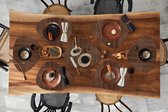 Set de table bio - Napperons bio - Sets de table - Marron - Motifs - Bois - 8 pièces