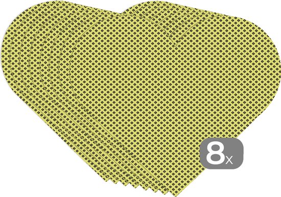 Sets de table - Napperons - Napperons coeur - Frida Kahlo - Art - Motifs - 8 pièces