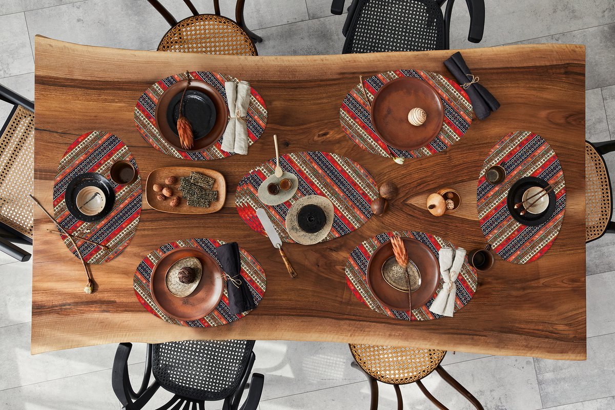 Placemats ovaal - Onderleggers - Ovale placemats - Afrika - Patronen - Abstract - 10 stuks