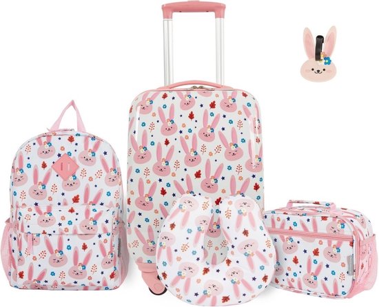 Travelers Club - Kinderkoffer set - BUNNY | bol.com
