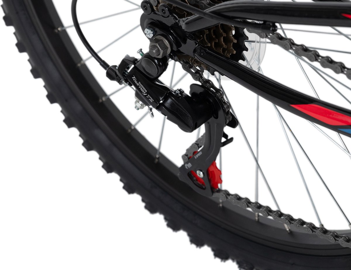 KS Cycling Fiets Kinder-Mountainbike 24'' Zodiac RH 38 cm zwart-rood 38 cm